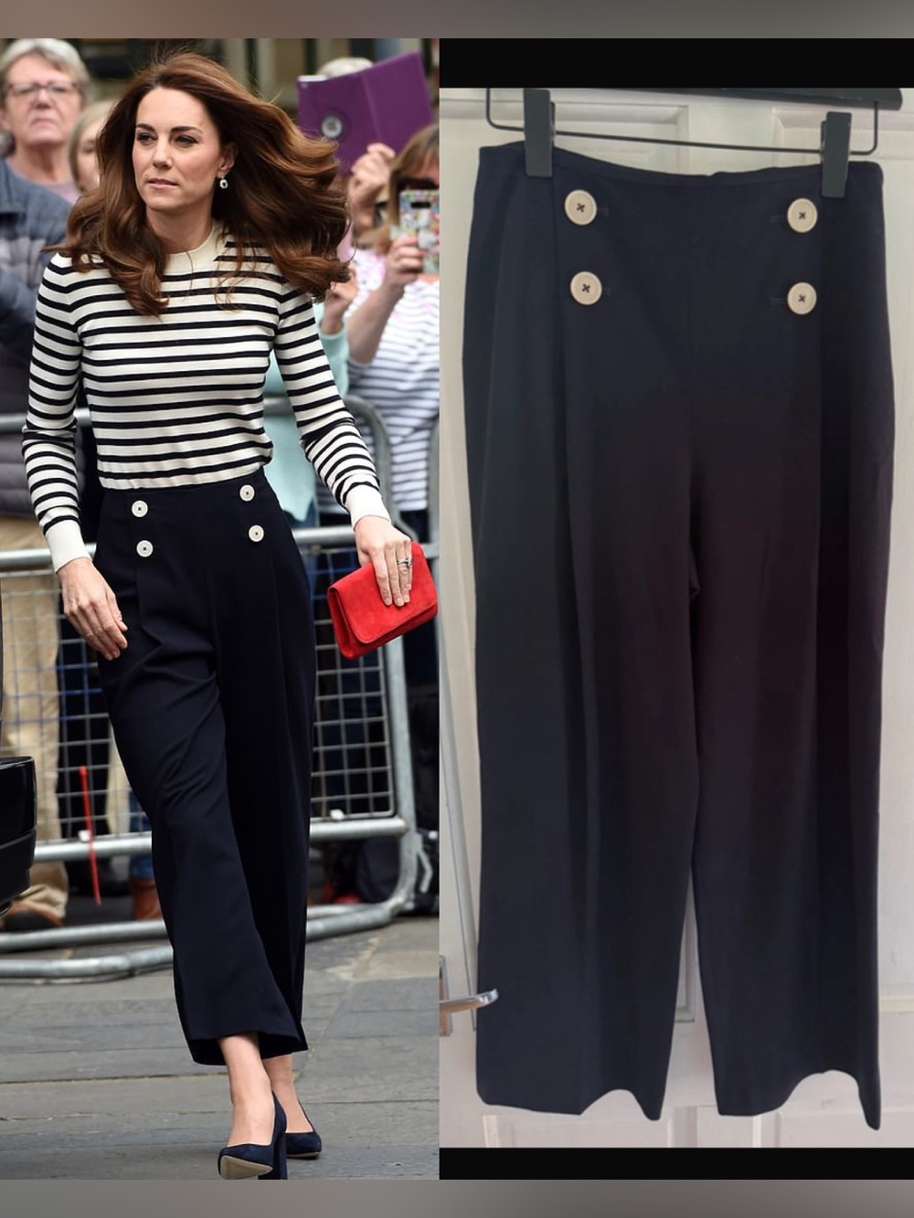 L.K.Bennett 'Parker' Button Waist Trousers - ASO Kate Middleton - UK8/US4